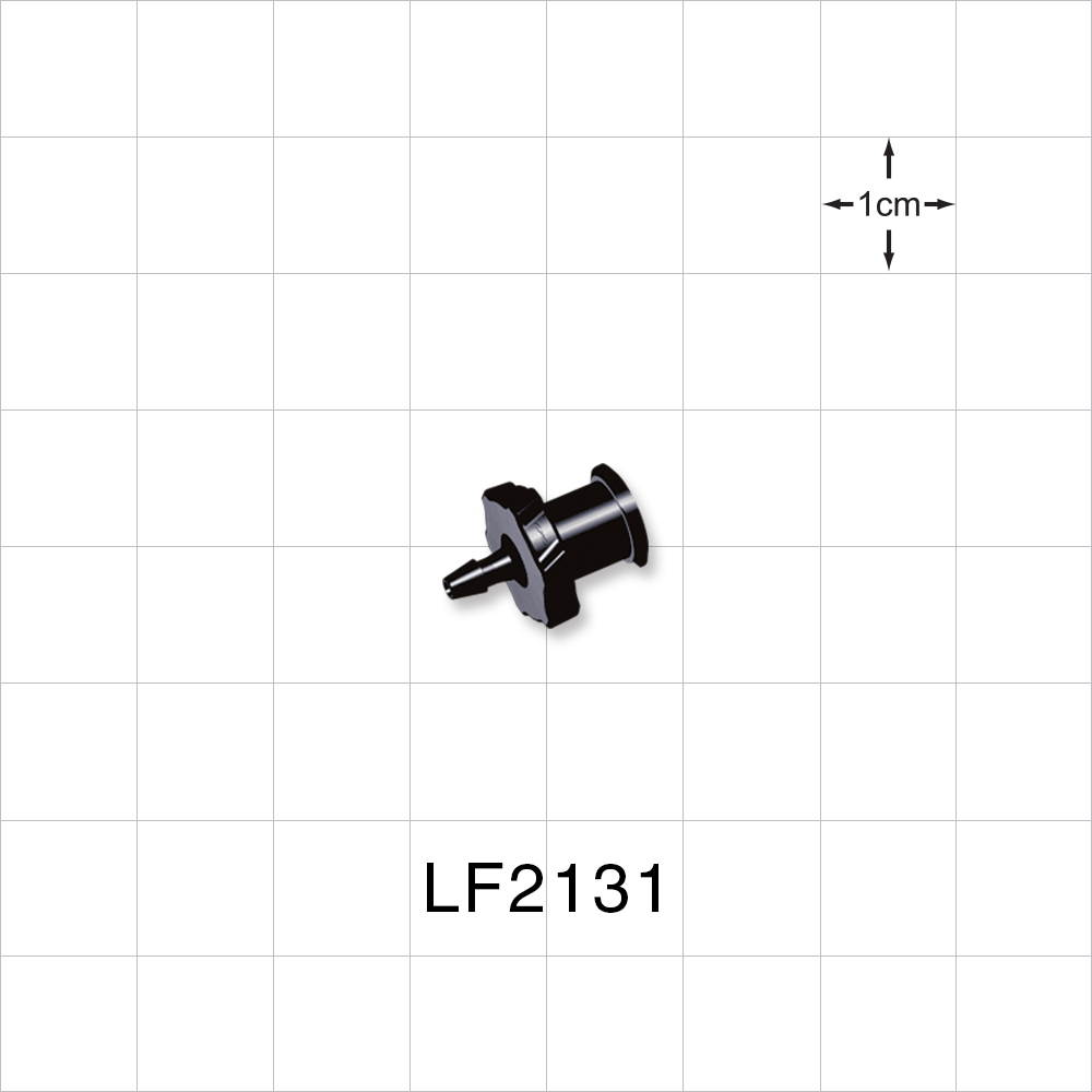 Female Luer Lock, Barbed, Black, 100/Bag