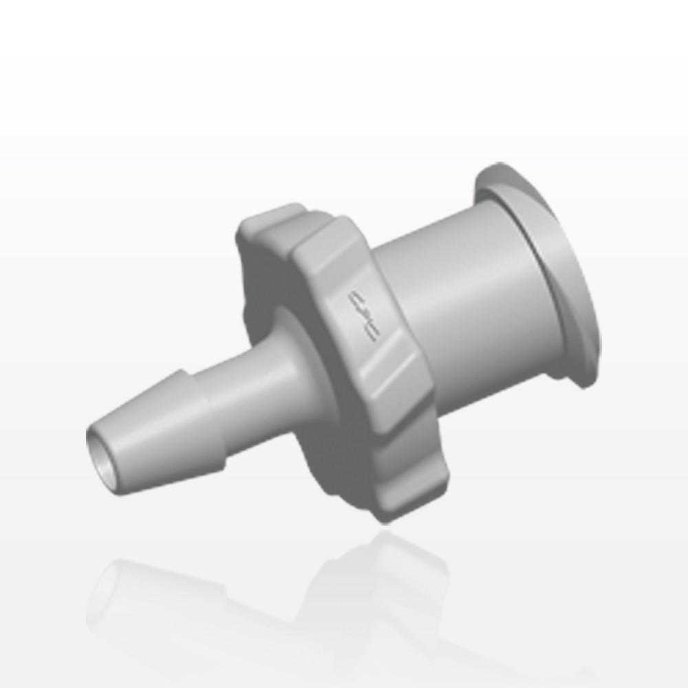 Female Luer Lock, Barbed, Natural, 100/Bag