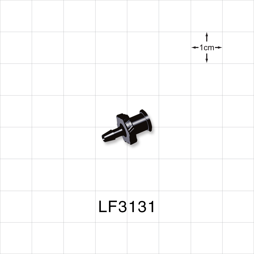 Female Luer Lock, Barbed, Black, 100/Bag