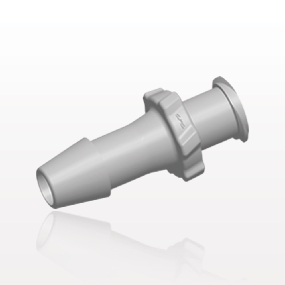 Female Luer Lock, Barbed, Natural, 100/Bag