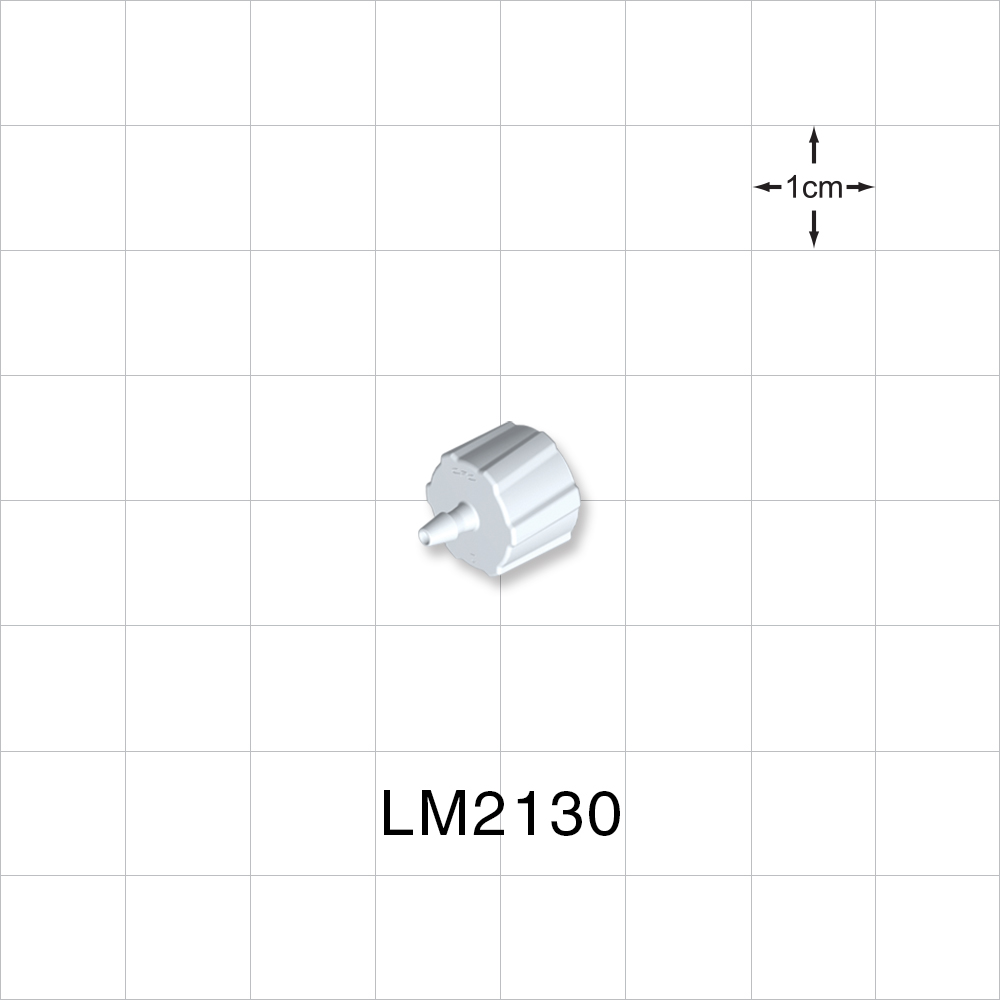 Male Luer Lock, Barbed, White, 100/Bag