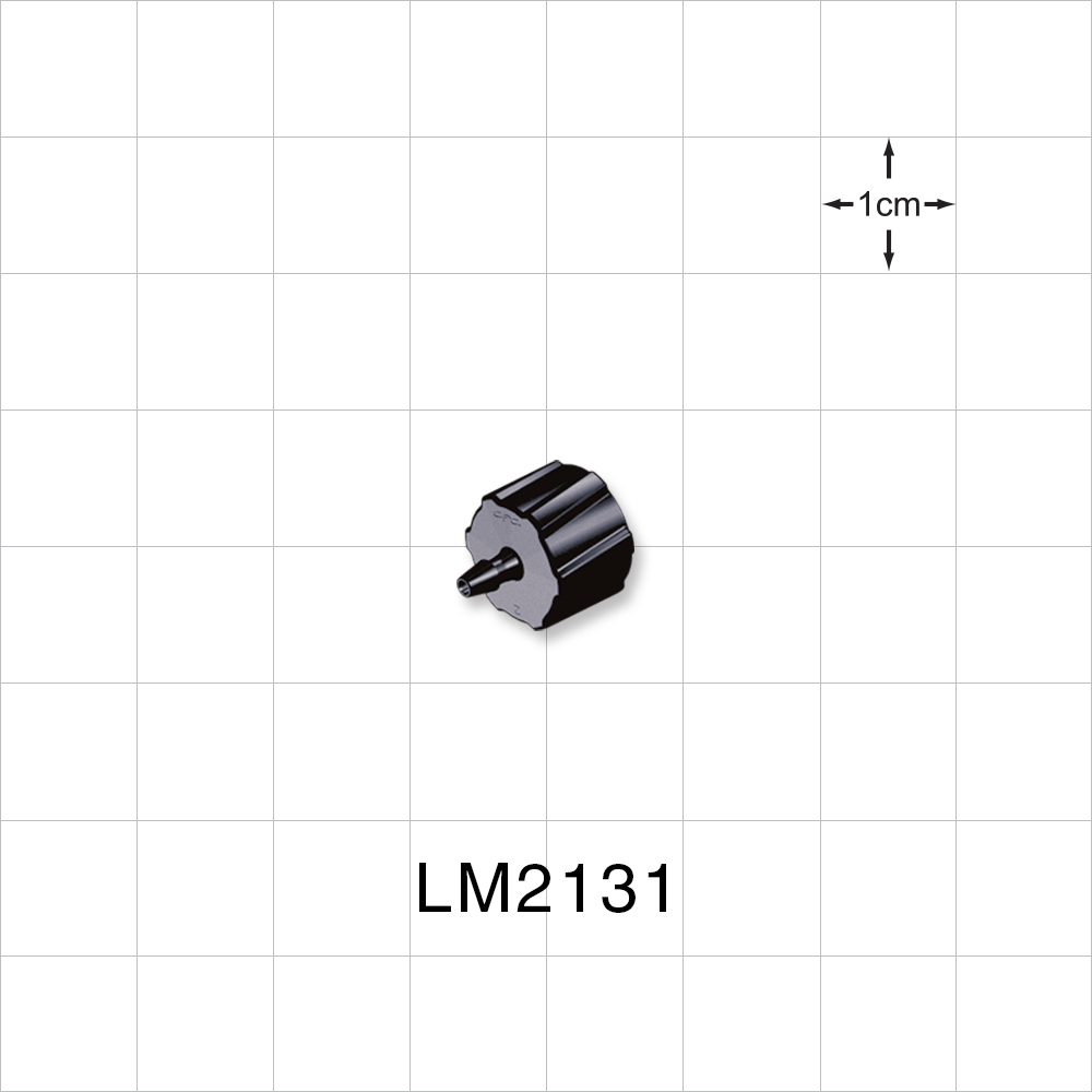 Male Luer Lock, Barbed, Black, 100/Bag