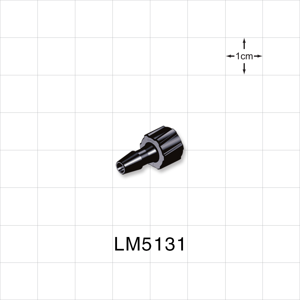 Male Luer Lock, Barbed, Black, 100/Bag