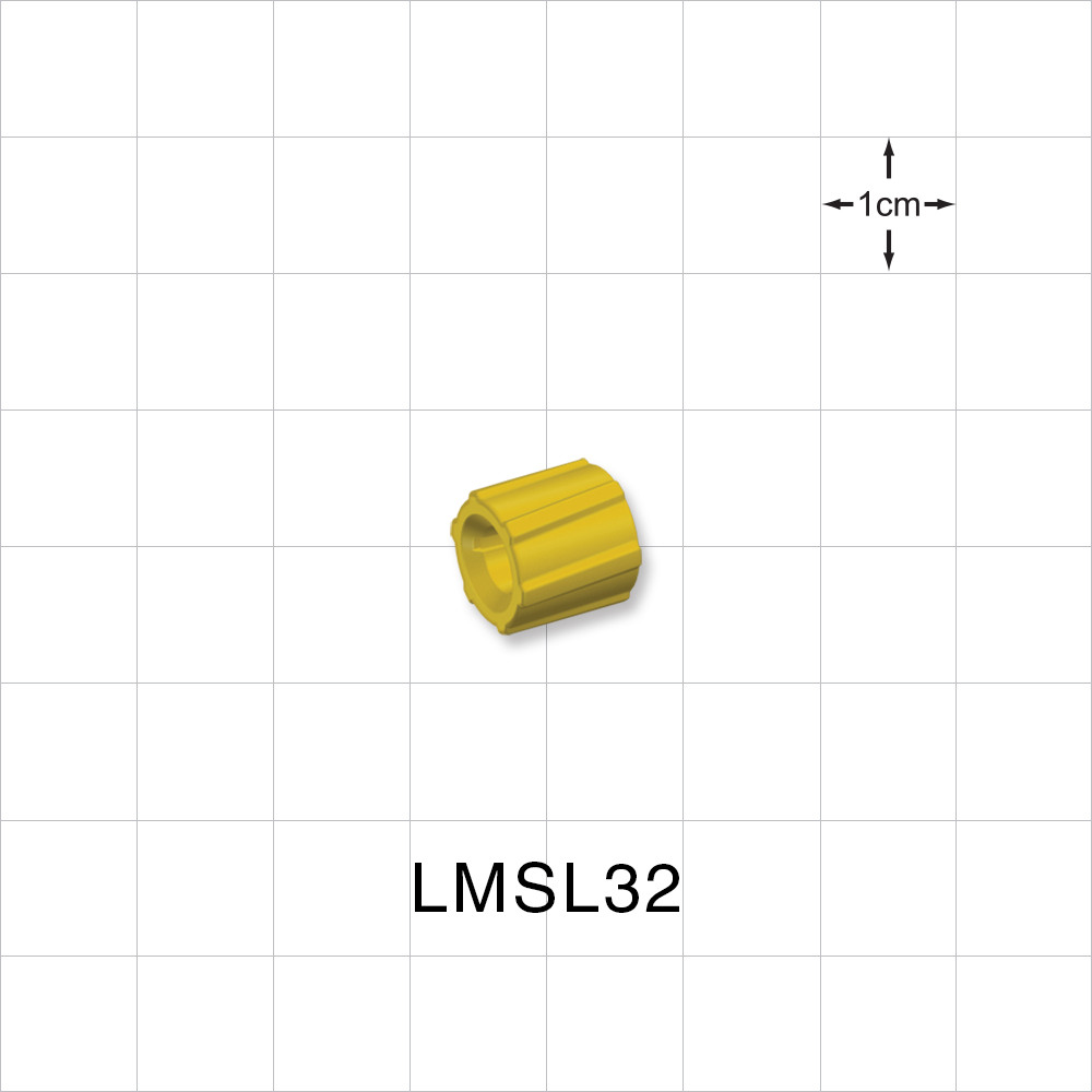 Fixed Lock Ring, Yellow, 100/Bag