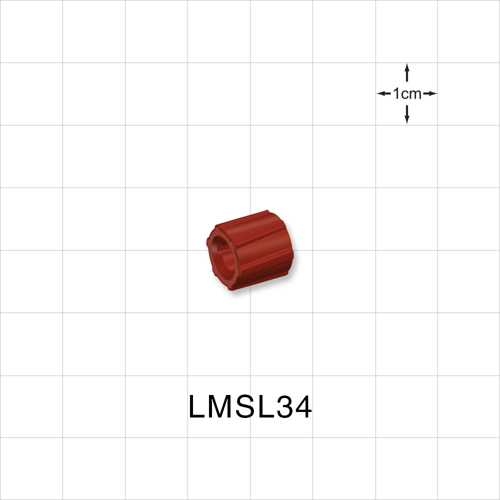 Fixed Lock Ring, Red, 100/Bag