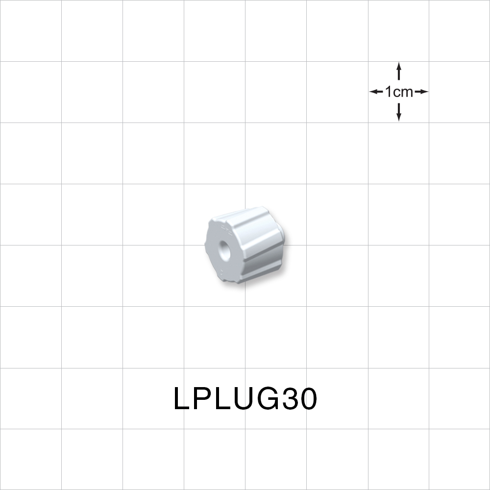 Male Luer Cap, Non-Vented, White, 100/Bag