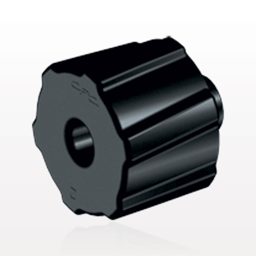 Male Luer Cap, Non-Vented, Black, 100/Bag