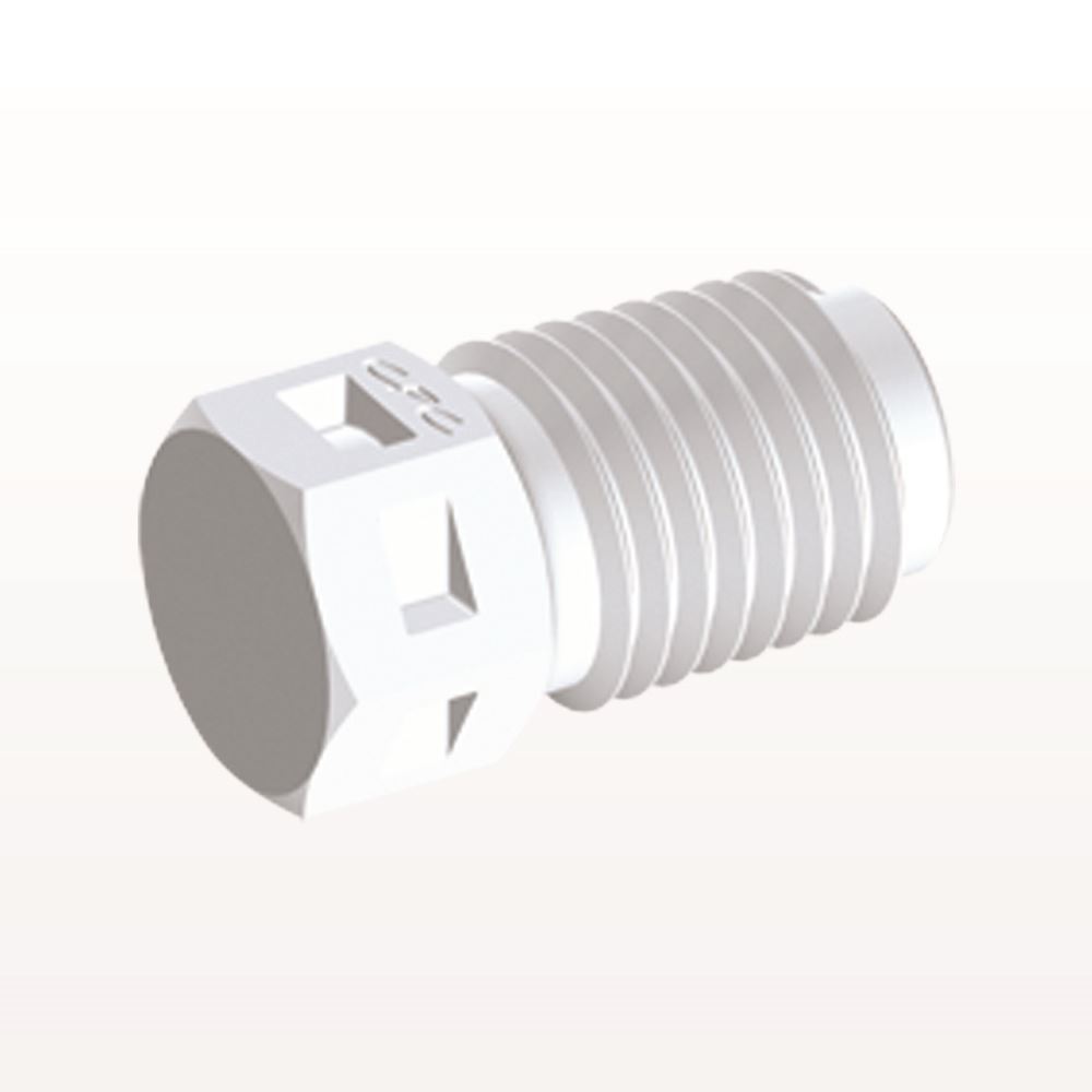 Threaded Plug, White, 100/Bag