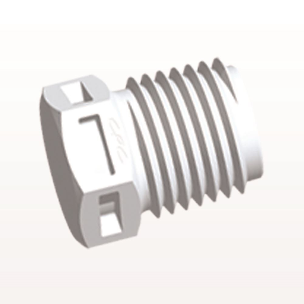 Threaded Plug, White, 100/Bag