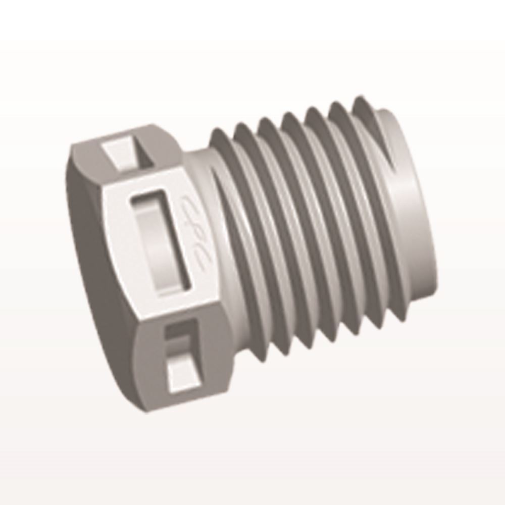 Threaded Plug, White, 100/Bag