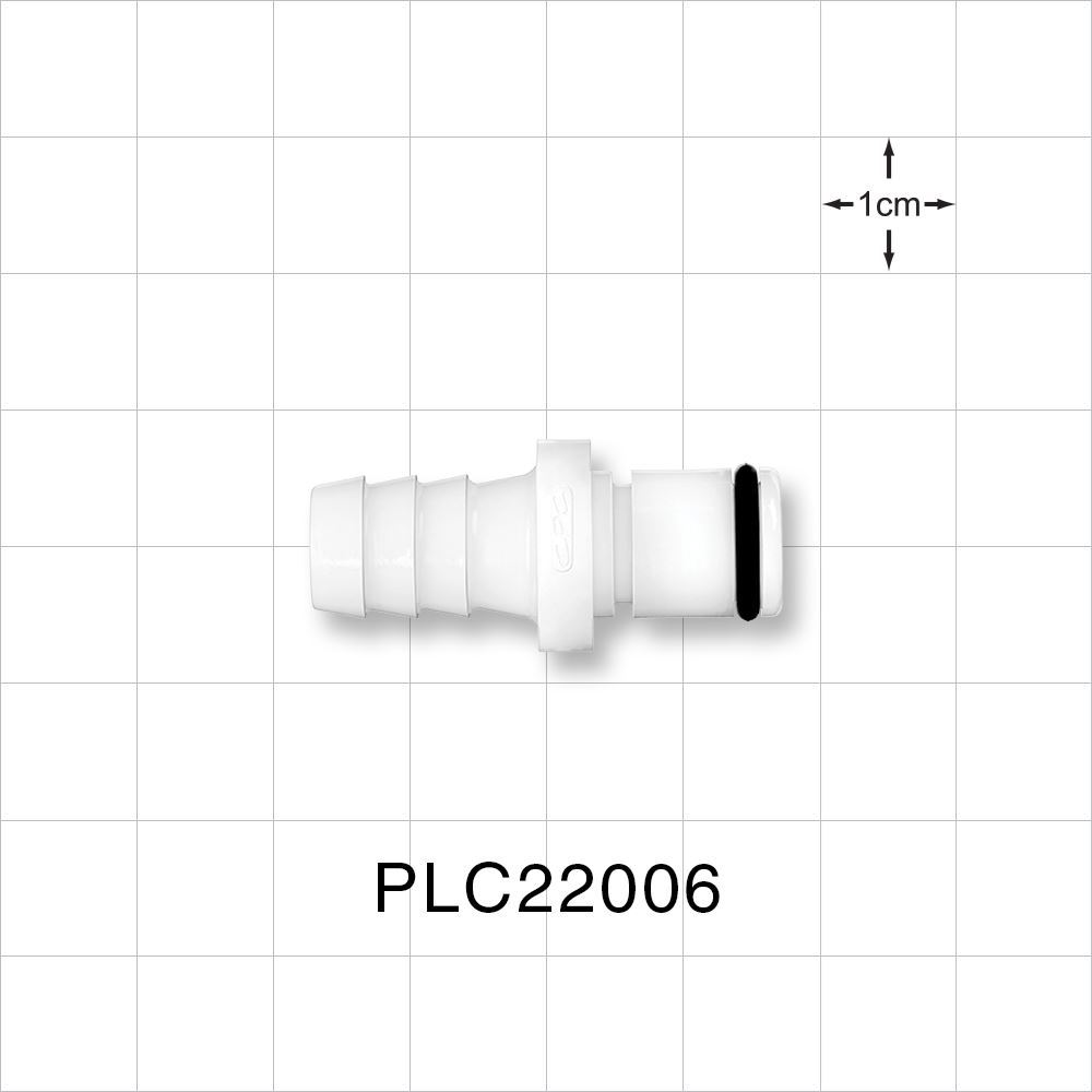 PLC Connector, Insert, Non-Valved, Barbed