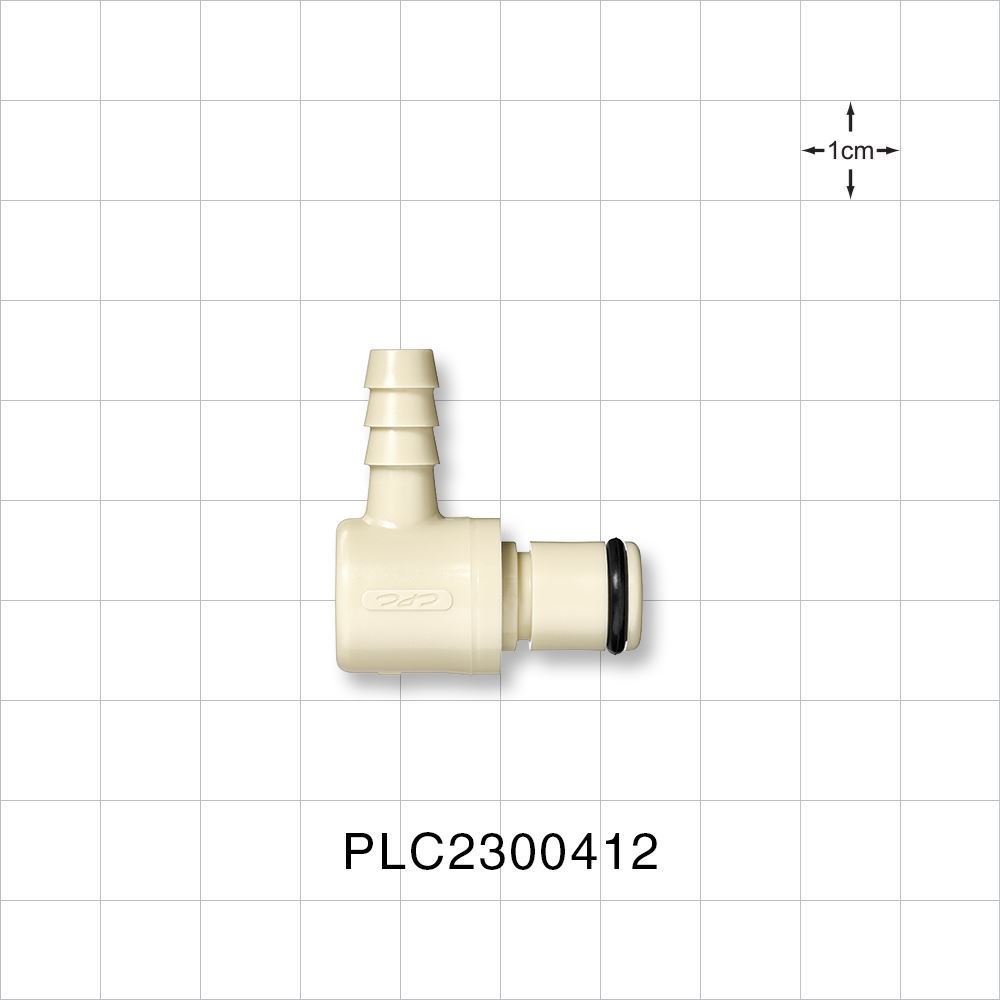 PLC12 Connector, Elbow Insert, Non-Valved, Barbed