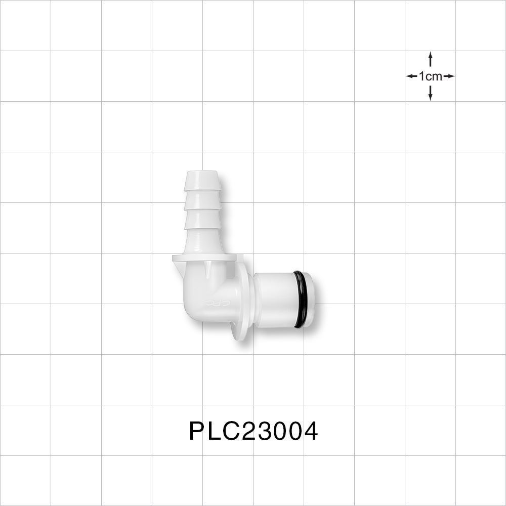 PLC Connector, Elbow Insert, Non-Valved, Barbed