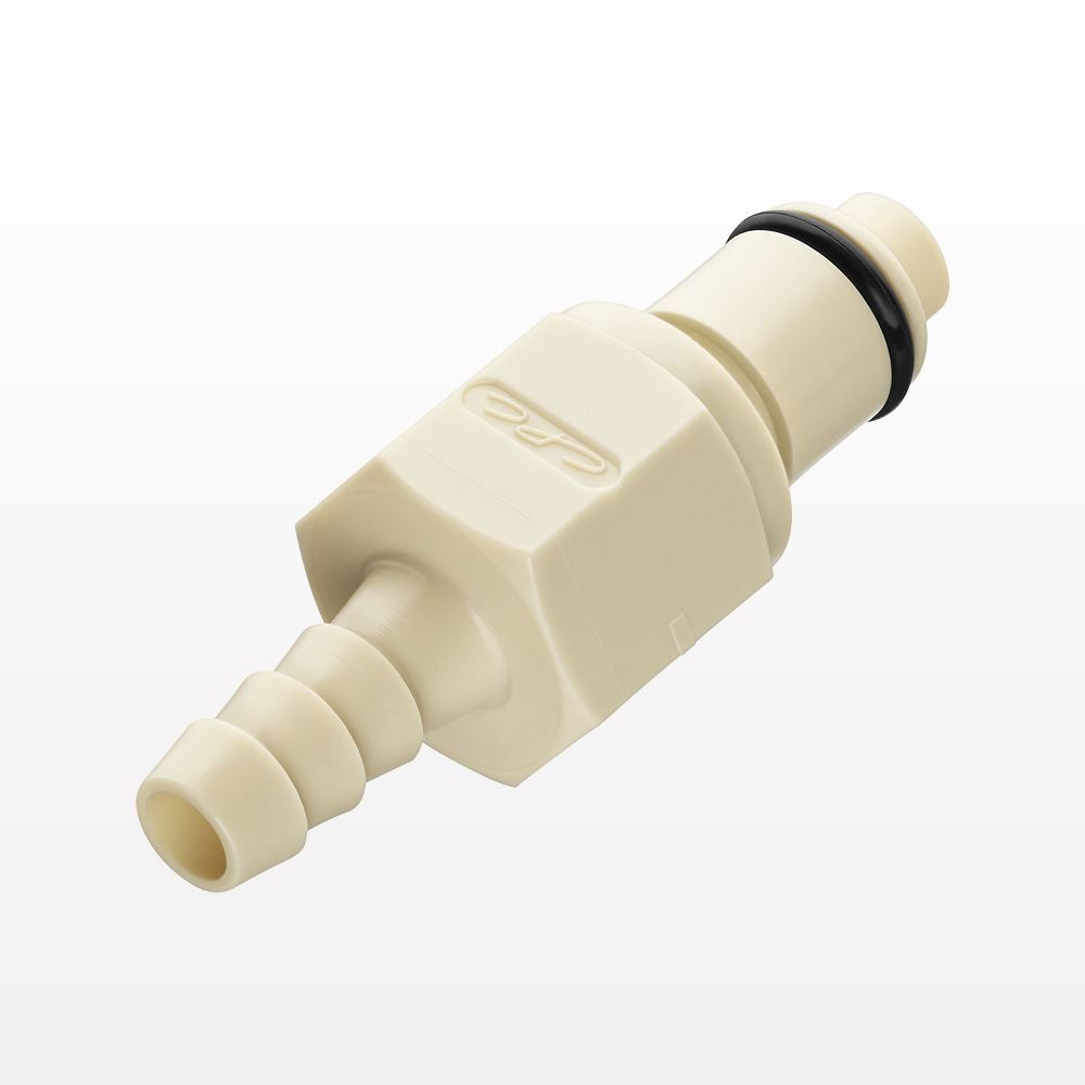 PLC12 Connector, Insert, Valved, Barbed