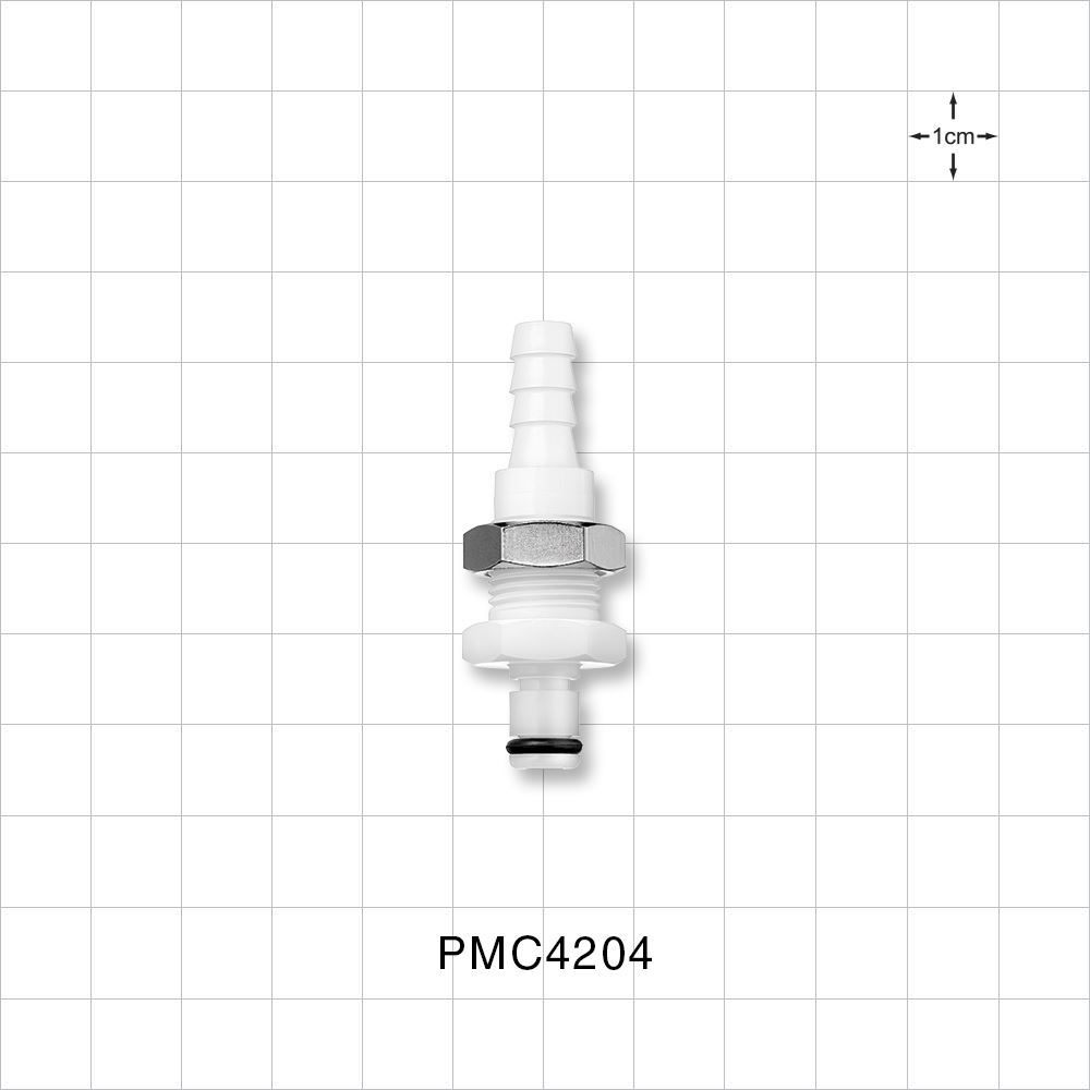 PMC Connector, Panel Mount Insert, Non-Valved, Barbed