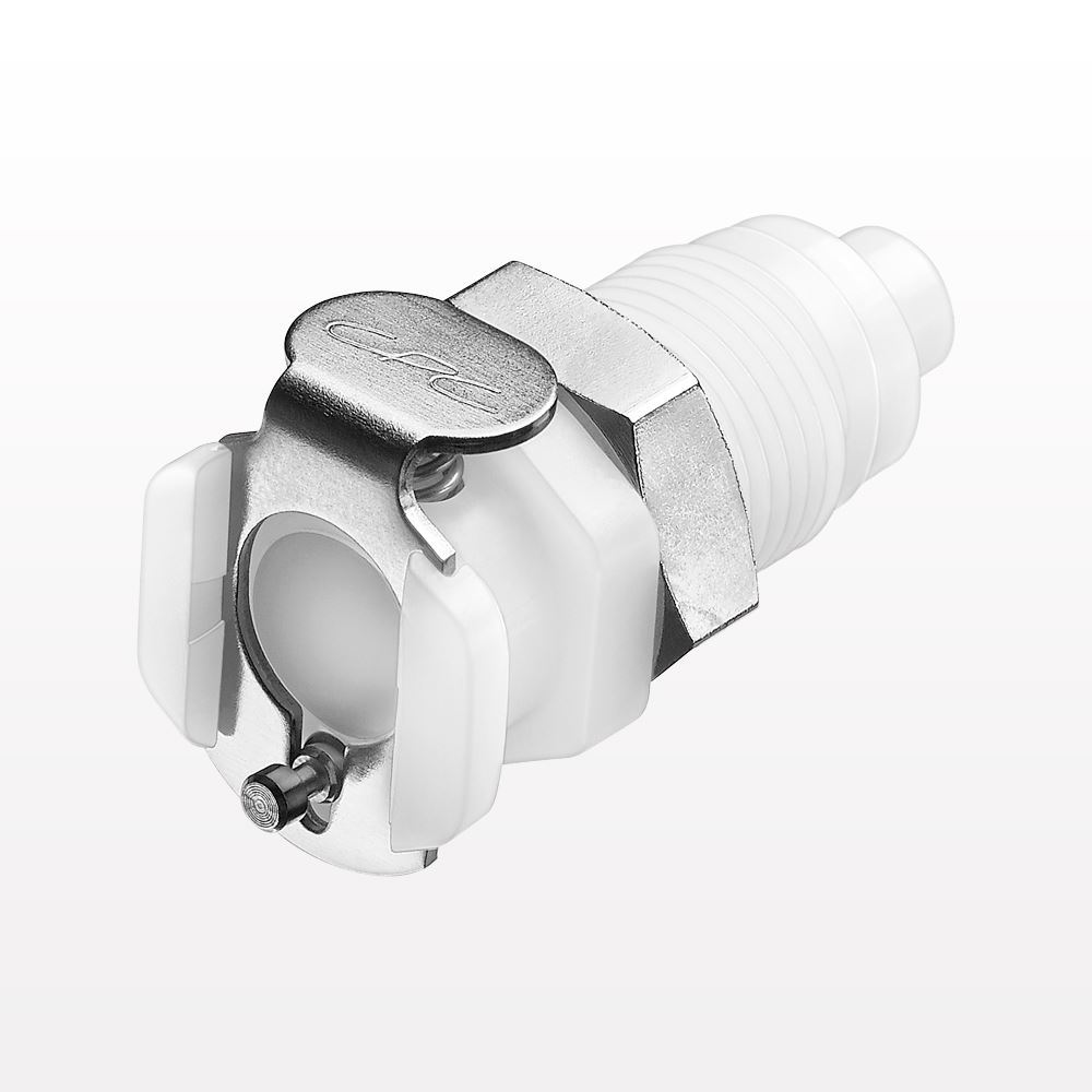 PMC Connector, Panel Mount Body, Valved, Barbed