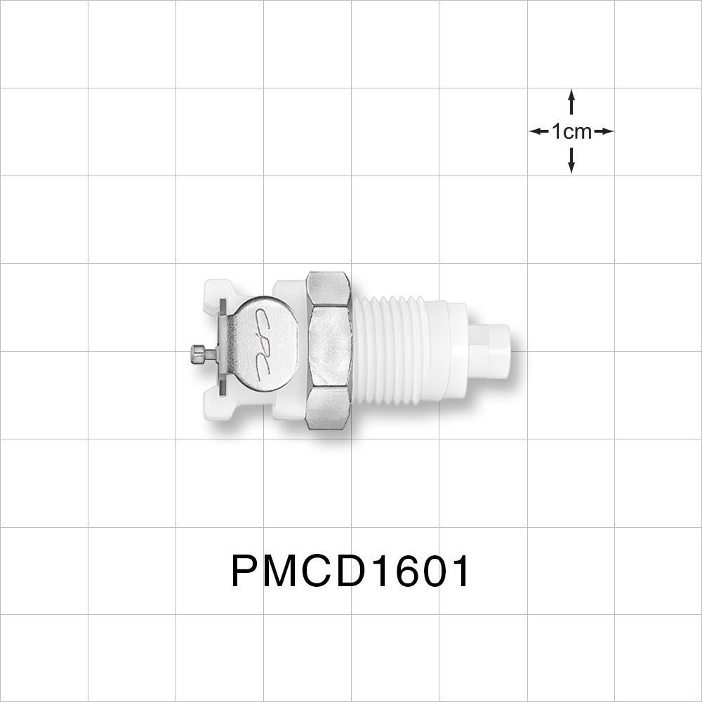 PMC Connector, Panel Mount Body, Valved, Barbed