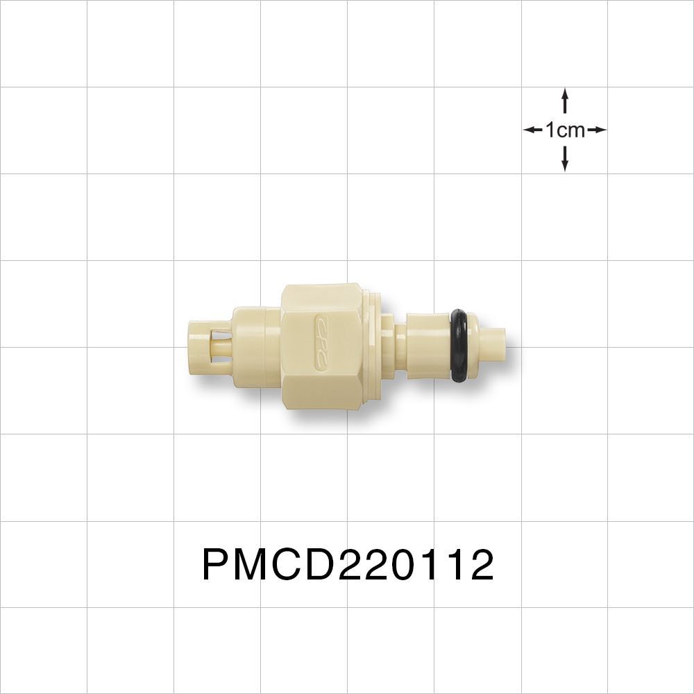 PMC12 Connector, Insert, Valved, Barbed