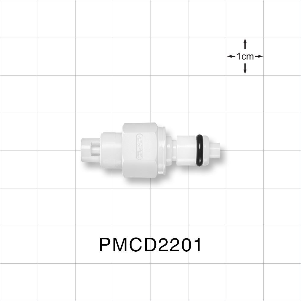PMC Connector, Insert, Valved, Barbed