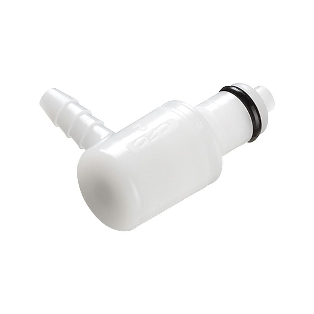 PMC Connector, Elbow Insert, Valved, Barbed