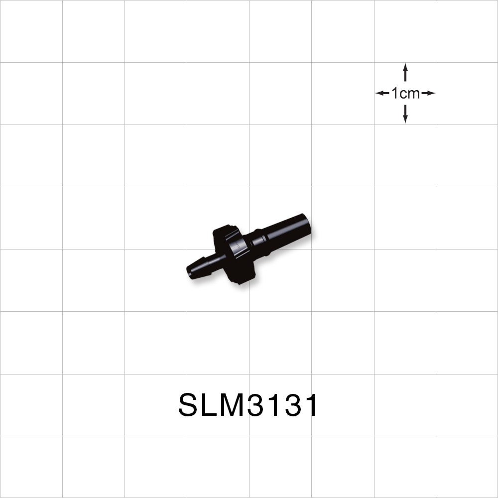 Male Luer Slip, Barbed, Black, 100/Bag