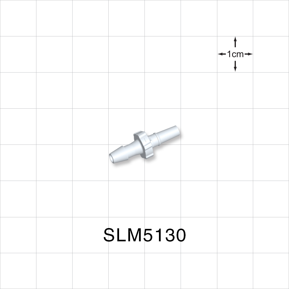 Male Luer Slip, Barbed, White, 100/Bag