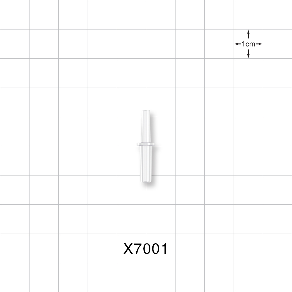 Male Luer Slip, Tubing Port, Clear